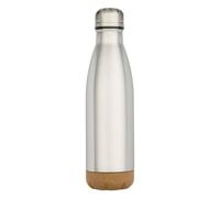 Floso Cove Cork Double Wall 500ml Insulated Water Bottle in Silver Floso Silver