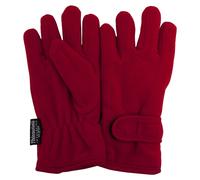 Floso Girl's Plain Thermal Thinsulate Fleece Gloves (3M 40g) in Red | Size: 9-11 Years Floso Red 9-11 Years