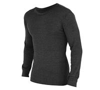 Floso® Mens Thermal Underwear Long Sleeve T Shirt Top (Standard Range) (Chest: 32-34ins (Small)) (Charcoal)