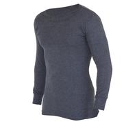 FLOSO Mens Thermal Underwear Long Sleeve Vest Top (Viscose Premium Range) (Charcoal) - Size Small