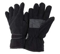 Floso® Mens Thinsulate Thermal Fleece Gloves With Palm Grip (3M 40g) (M/L) (Black)