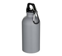 Floso Oregon Matte Stainless Steel 400ml Carabiner Water Bottle in Grey Floso Grey