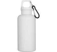 Floso Oregon Solid Plastic Carabiner Clip 400ml Water Bottle in White Floso White