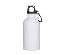 Floso Oregon Stainless Steel Sublimation 400ml Carabiner Water Bottle in White Floso White