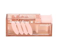 Floss Dispenser Auto Popping Small Portable Floss Pick Case with 10 Flosses for Travel Hotel Business Trips Family Outings (Pink)