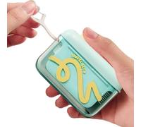 Floss Dispenser Refillable - ABS AS Stainless Steel 7x9x3cm | Travel Floss Storage Case Automatic Flosser Organizer Portable Teeth Cleaning Holder | for Gym Travel Home and Daily