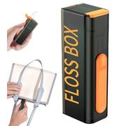 Floss Pick Dispenser - Automatic Pop Storage Organizer Case Box, Portable Picked Holder with 10 Flosses Picks Included | Compact Travel Hygiene Kit for Teeth Cleaning Care Maintenance Convenience