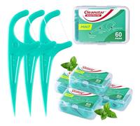 Floss Picks 300 Count with 5 Travel Cases - Mint Dental Floss Sticks and Toothpicks for Oral Care, Cavity Prevention & Fresh Breath
