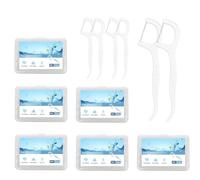 Floss Picks, 300pcs Dental Floss Stick, Dual-Use Portable Tooth Floss Picks & Tooth Gap Brush, Interdental Cleaning Tool for Travel Home Office Restaurant