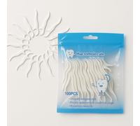 Floss Picks Floss Flossing Teeth Plastic 100 Pcs Tooth Care Sensitive Gums Braces Tight Teeth Plaque Removal Prevents Cavities Cleaning Triple Clean Advanced Mouth Fresh Clean Stick(1 Count)