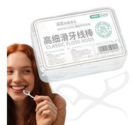 Floss Picks - Portable Flossers for Effective Hygiene, Ergonomic Design for Comfortable Cleaning Between Teeth, Shower, Travel, Work, School, and Home Use, Helps Prevent