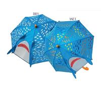 Floss & Rock 3D Colour Changing Shark Design Kids Umbrella, 22 Inch, Blue