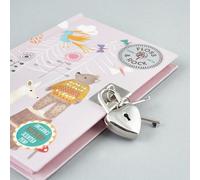 Floss & Rock Children's Lockable Secret Diary Notebook - Woodland Animals Floss & Rock Multicolor
