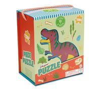 Floss & Rock Dino Shaped Puzzle, 120-Piece, 23 x 20-Inch, Multicolor