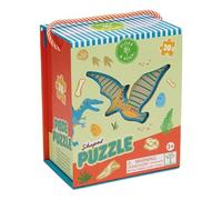 Floss & Rock Dino Shaped Puzzle, 30-Piece, 16 x 11.8-Inch, Multicolor