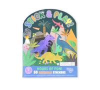 Floss & Rock Dino Stick and Play Kids Activity Book with 50 Reusable Stickers