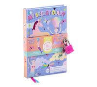 Floss & Rock Fantasy My Scented Secret Diary, Pineapple Scent with Sticker Sheet, Padlock and Key, Kids Activity book