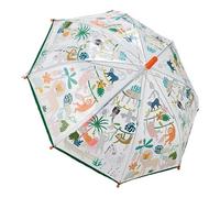Floss & Rock Jungle Transparent Colour Changing Umbrella, 25.98-Inch, Multicolor