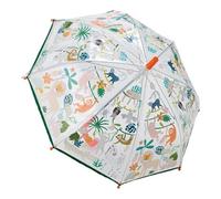 Floss & Rock Jungle Transparent Colour Changing Umbrella, 25.98-Inch, Multicolor