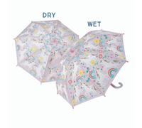 Floss & Rock Kids Colour Changing Umbrella Brolly - Rainbow Unicorn in Light Pink Floss & Rock Light Pink