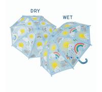 Floss & Rock Kids Colour Changing Umbrella Brolly - Sun & Clouds in Baby Blue Floss & Rock Baby Blue
