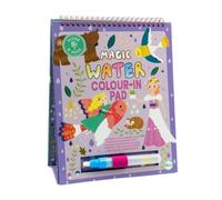 Floss & Rock - Magic Colour Changing Water Card Easel and Pen - Fairy Tale Theme, 6 Reusable Sheets & Water Pen - Mess Free Colouring, FSC Certified, Printed with Soy Inks