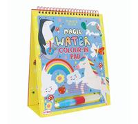 Floss & Rock - Magic Colour Changing Water Card Easel and Pen - Rainbow Fairy Theme, 6 Reusable Sheets & Water Pen - Mess Free Colouring, FSC Certified, Printed with Soy Inks