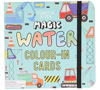 Floss & Rock - Magic Colour Changing Water Cards - Construction Theme, 10 Reusable Cards and Water Pen - Mess Free Colouring Set for Age 3+, FSC Certified, Printed with Soy Inks