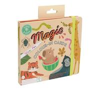 Floss & Rock - Magic Colour Changing Water Cards - Jungle Theme, 10 Reusable Cards and Water Pen - Mess Free Colouring Set for Age 3+, FSC Certified, Printed with Vegetable Inks