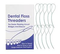 Floss Threaders x 50 ~ Dental Floss Holders for Cleaning Between Orthodontic Braces & Bridges