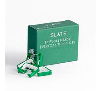 Flosser Refills - 20 Green Slate Floss Heads | Reusable Slate Woven Floss without PFAS | Electric Flosser Refill & Tongue/Gum Scraper