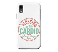 Flossing Is My Cardio Dental Hygienist Case for iPhone XR