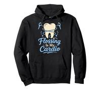 Flossing Is My Cardio Dental Hygienist Pullover Hoodie