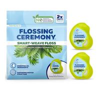 FlossingCeremony | Expanding Woven Dental Floss | Smart-Weave Floss | Vegan | Natural | Non-Toxic & PFAS Free | Eucalyptus & Manuka | Hilo Dental para Dientes | 55 Yards x 2 Units