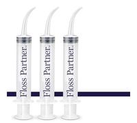 FlossPartner Dental Pick Water Flosser. Smallest Cordless Portable Pocket Size. Teeth Braces Gums Breath. Easy Carry Effective Reusable. Travel Work School Camping Supplies Survival (3 Pack)