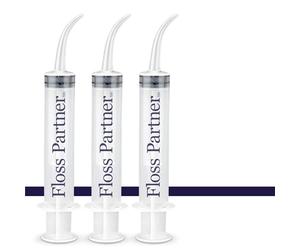 FlossPartner Dental Pick Water Flosser. Smallest Cordless Portable Pocket Size. Teeth Braces Gums Breath. Easy Carry Effective Reusable. Travel Work School Camping Supplies Survival (3 Pack)