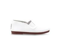 Flossy Style Kids White Pamplona Slip on Plimsoll (UK_Footwear_Size_System, Toddler, Numeric, Medium, Numeric_7_Point_5)