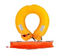 Flotation Belt, Inflatable Life Belt, Lightweight Safety Aid, Sturdy Nylon Oxford Build, Ideal for Swimming Kayaking Boating Fishing Use, 120N, Red, Orange Colour, 1 Piece
