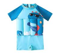 Flotation Swimwear, Beach Sport Shark Swimsuit, Learn to Swim Suit Floatation, Summer Sun Protection Floating Swim Vesrt Floating with Adjustable Buoyancy, Buoyancy Training Outfits (Blue, 120)