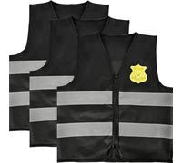 Flotory 3 Pcs Kids Police Vest Costume Policeman Dress Up Police Officer Vest Bulk for Boys Girls Halloween Career Day Cospaly Party