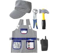 Flotory Kids Train Conductor Costume Set: Engineer Outfit, Cap, Props for Kids Role Play, Party, Cosplay, Career Day