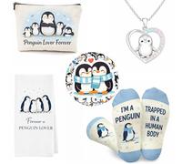 Flotreif 5-Piece Penguin Gift Set for Women - Cute Themed Accessories Bundle for Animal Lovers, Birthday & Christmas, penguin gifts-A