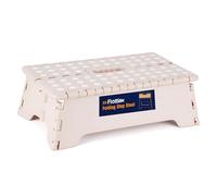 Flottian 5" Folding Step Stool for Adults and Kids 15-Inch Extra Wide Stool Holds Up to 300 lbs,Non-Slip Folding Stools with Handle,Compact Plastic Foldable Step Stool for Bathroom,Kitchen,ect Khaki