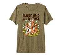 Flour and Wild Yeast Baking Humor Enth Sourdough Bread Lover Premium T-Shirt