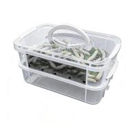Flour Breeding Tray - ABS | Transparent Mesh Habitat Box | Farm for Reptile Bird Bearded Dragon Frog Lizard Pet Shop Home Decor Garden Pro Accessories