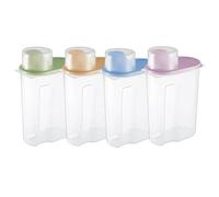 Flour Container - 4Pcs 2.5L PP Transparent Airtight Food Storage Container | Cereal Storage Containers, Kitchen Pantry Organization for Sugar, Rice, Pastry