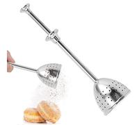 Flour Duster for Baking, Powdered Sugar Wand Shaker, Flour Sifter for Baking, Spoon Powder Sugar Duster, Stainless Steel Sieve Powder Ball Tool,Rotating Tea Filter for Flours, Spices, Sugars