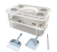 Flour Farm, Transparent Ventilated Lid with Fine Mesh - Box Habitat Flour Storage - For Sugar Robots, Reptiles, Lizards, Bearded Dragons