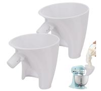 Flour Funnel for Kitchen Aid Mixer: Counte New Flour Funnel Attachment for Stand Mixer Kitchen Aid Artisan Ksm150 5-Quart Tilt-Head,Easy Pour for Egg Liquid/Both Flour,Enables Guided Pouring (2 Pack)