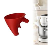 Flour Funnel for Kitchen Aid Mixer, Kitchen Aid Attachments for Mixers Accessories, Plastic Powder Funnel Stand Mixer Attachment with Easy-Pour Funnels Attachment, Prevents Spills and Messes (Red)
